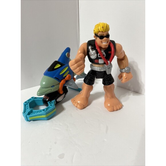 Rescue Heroes Nemo The Reacue Dolphin & Sandy Beach Fisher Price. Vintage 2002 - Picture 1 of 8